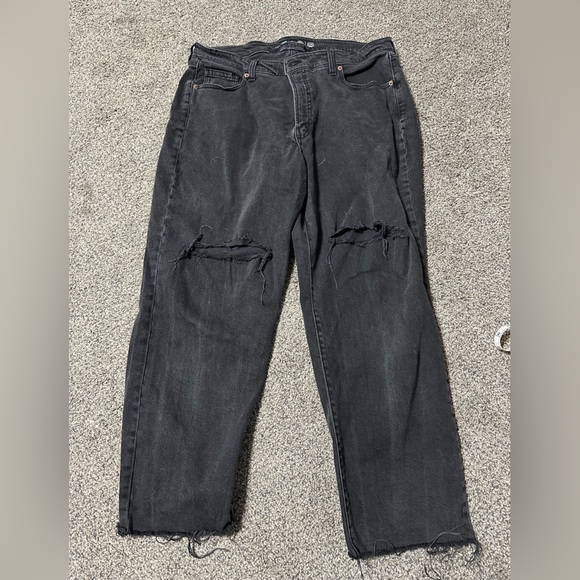 SOLD Sz 18 high rise ripped black jeans NWOT - Picture 1 of 8